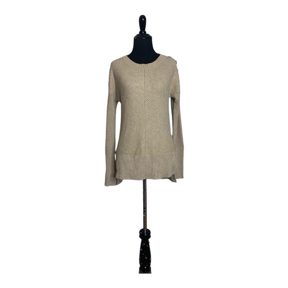 Rachel Zoe beige honey comb knit sweater size XS - Picture 9 of 9